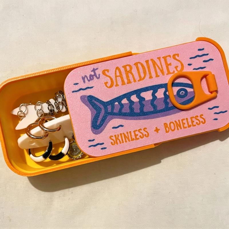 Sardine Tin Jewelry Box 3D Pri - 3D Printing Earrings review and price