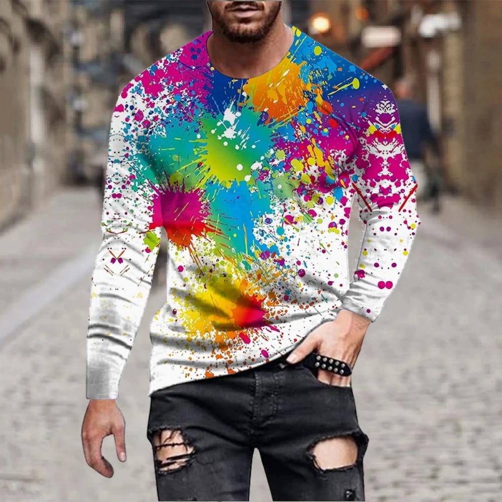 Men Rainbow Paint Splash 3D Pr - 3D Printing Kpop review and price