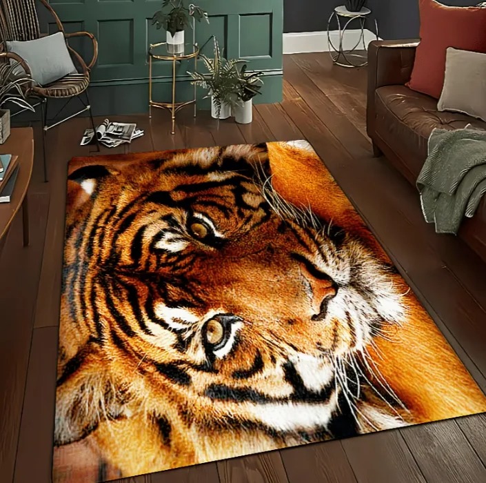 3D Tiger Print Area Rug Patter - 3D Printing Tablet review and price