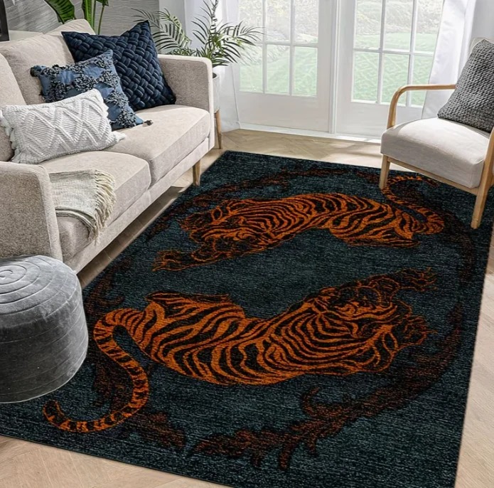 3D Tiger Print Area Rug Patter - 3D Printing Tablet review and price