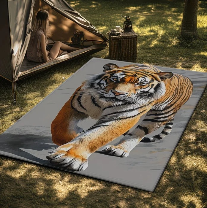 3D Tiger Print Area Rug Patter - 3D Printing Tablet review and price