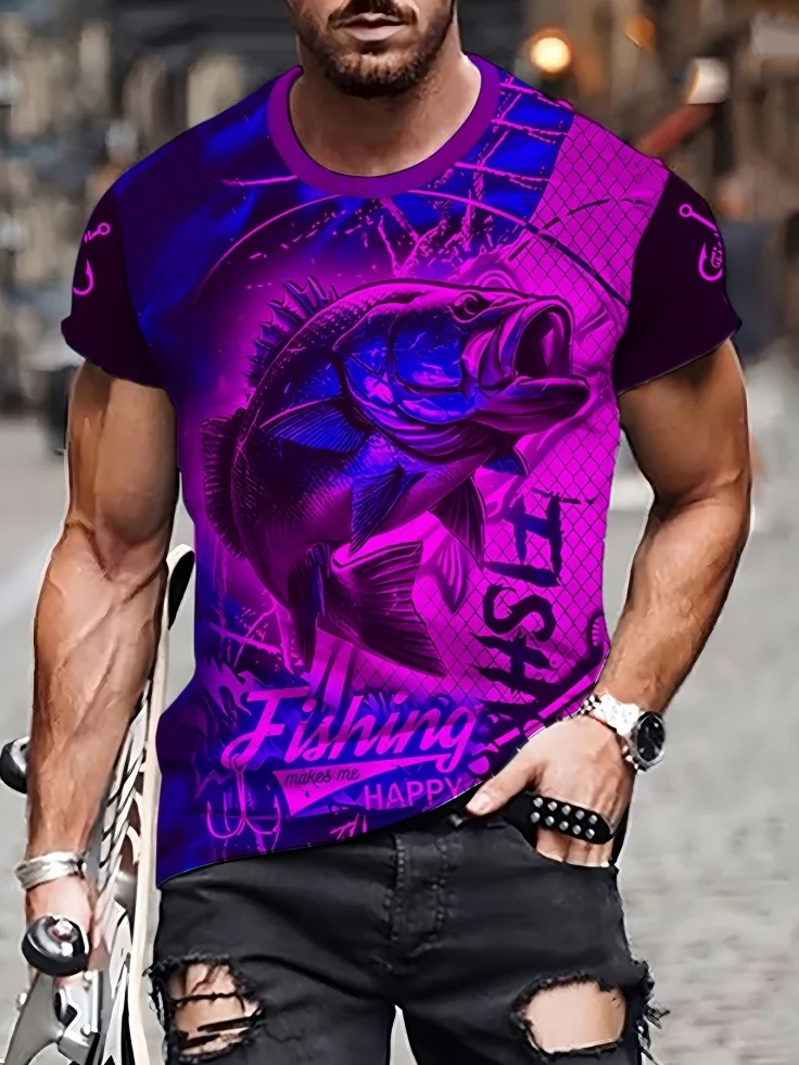 Fashion Men's 3D Fish Graphic  - 3D Printing Maket review and price