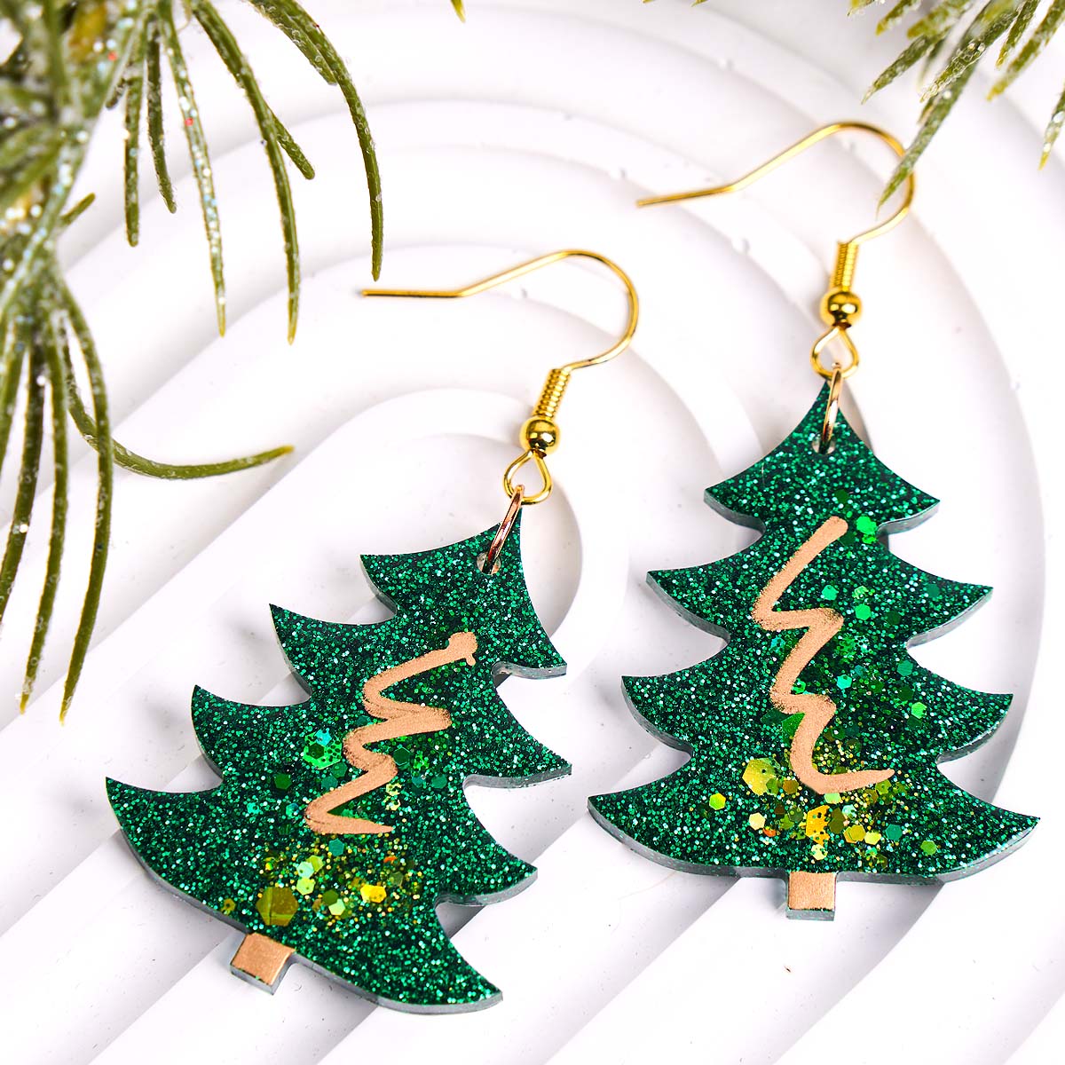 3D Christmas Tree Pendant Sili - 3D Printing Earrings review and price