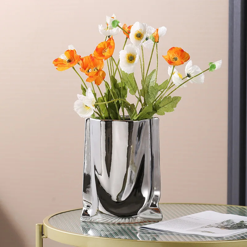 Silver Ruffled Flower Vase Cer - 3D Printing Vase review and price