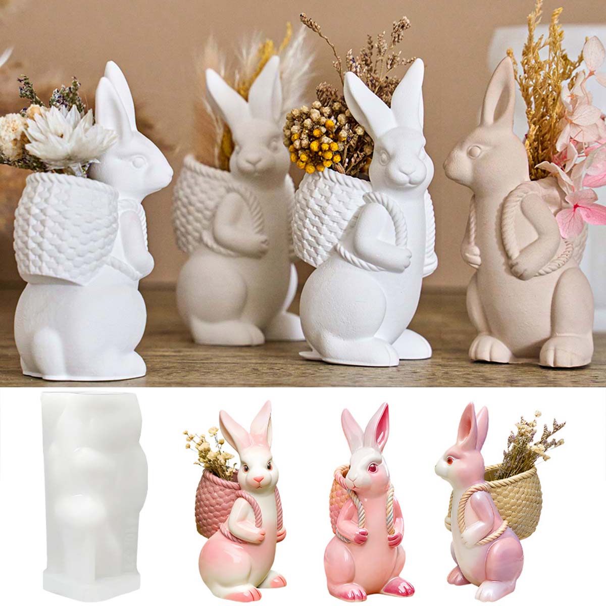 3D Easter Bunny Silicone Mold  - 3D Printing Vase review and price