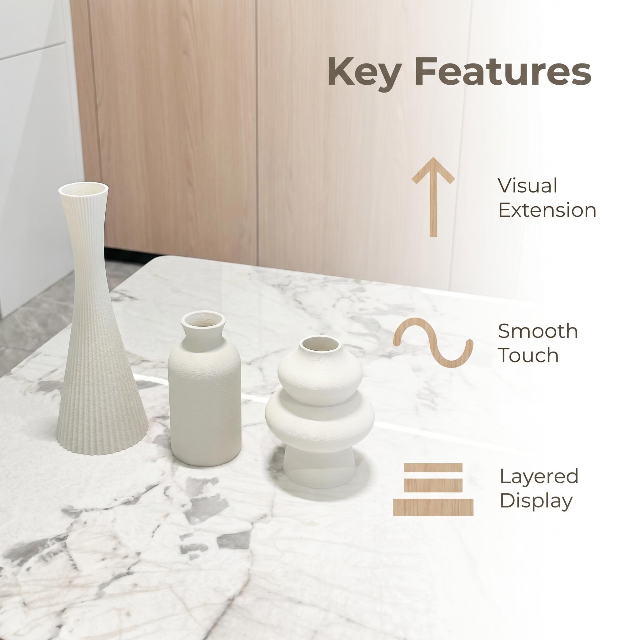 3-Piece Matte Mixed 3D Printed - 3D Printing Vase review and price