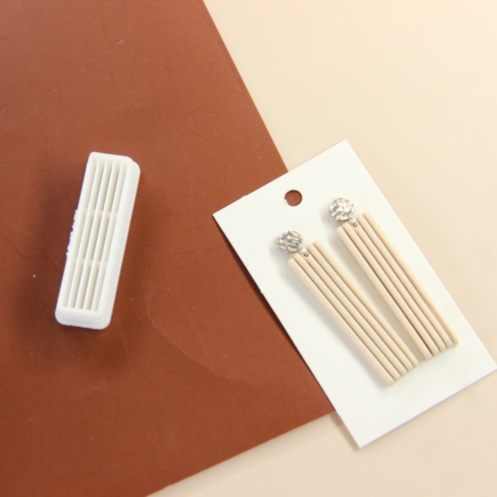 4Pcs Geometric Tassel Polymer  - 3D Printing Earrings review and price
