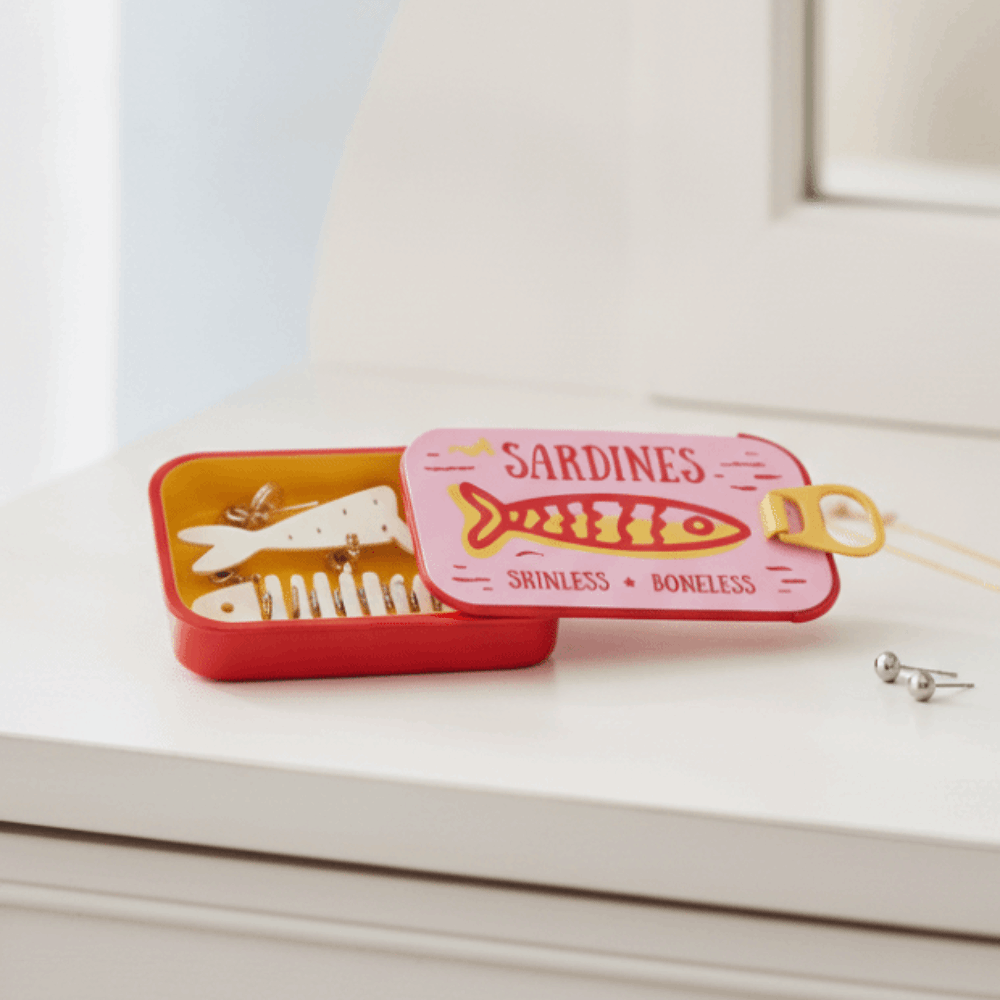3D Printed Sardine Tin Jewelry - 3D Printing Earrings review and price
