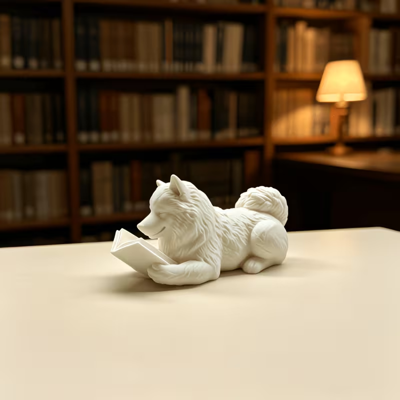 Studying Samoyed Decor Statue, - 3D Printing Enthusiast review and price