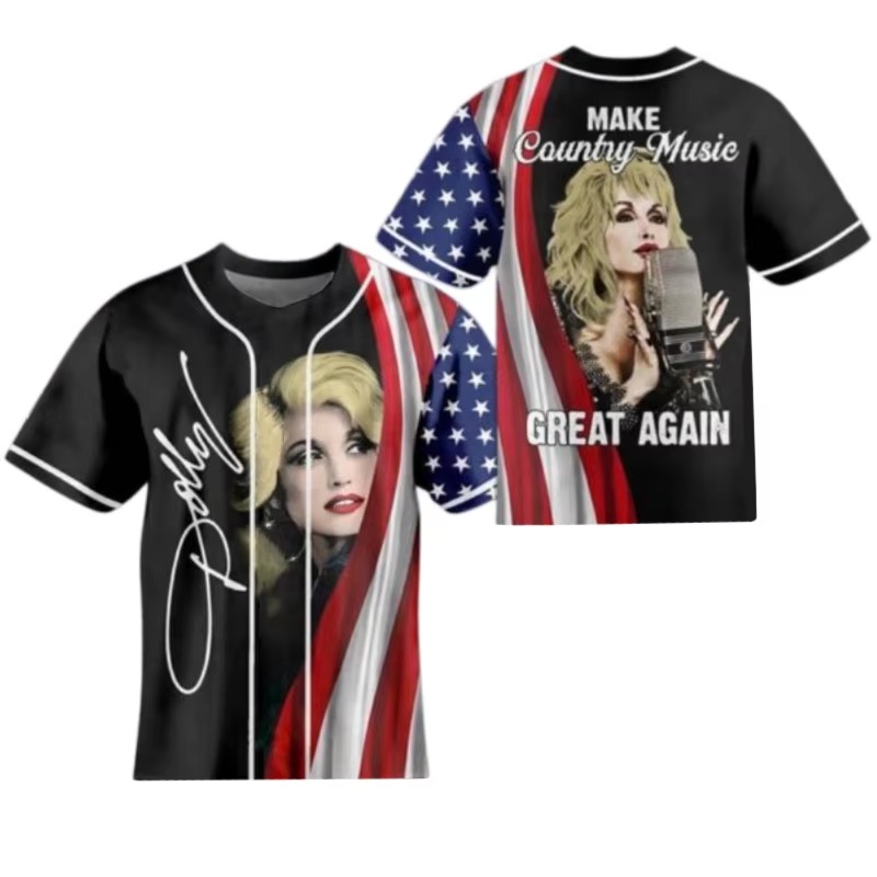 Dolly Parton Baseball Shirt wi - 3D Printing Maket review and price
