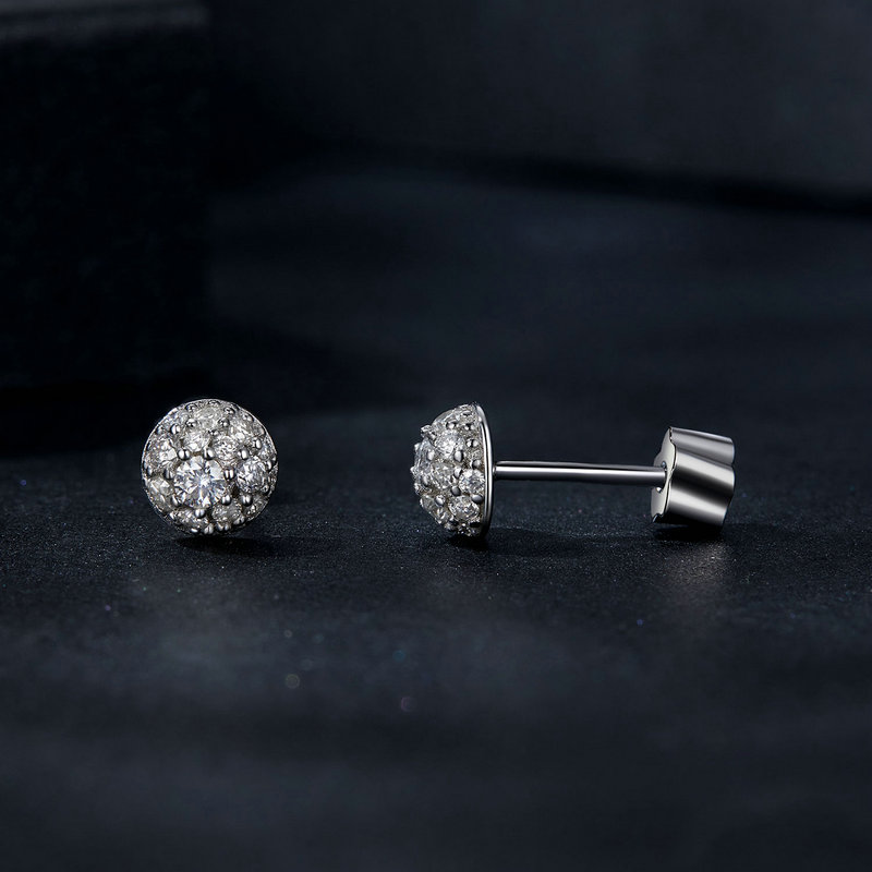 Bamoer U Half-ball Moissanite  - 3D Printing Earrings review and price