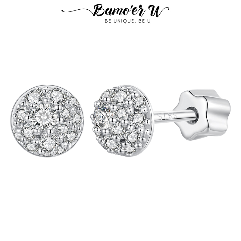Bamoer U Half-ball Moissanite  - 3D Printing Earrings review and price