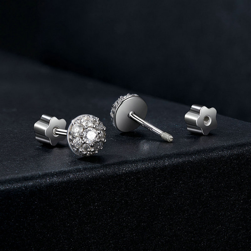Bamoer U Half-ball Moissanite  - 3D Printing Earrings review and price