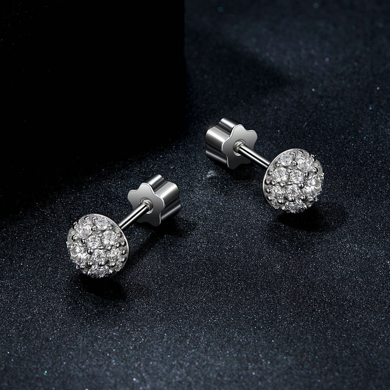 Bamoer U Half-ball Moissanite  - 3D Printing Earrings review and price