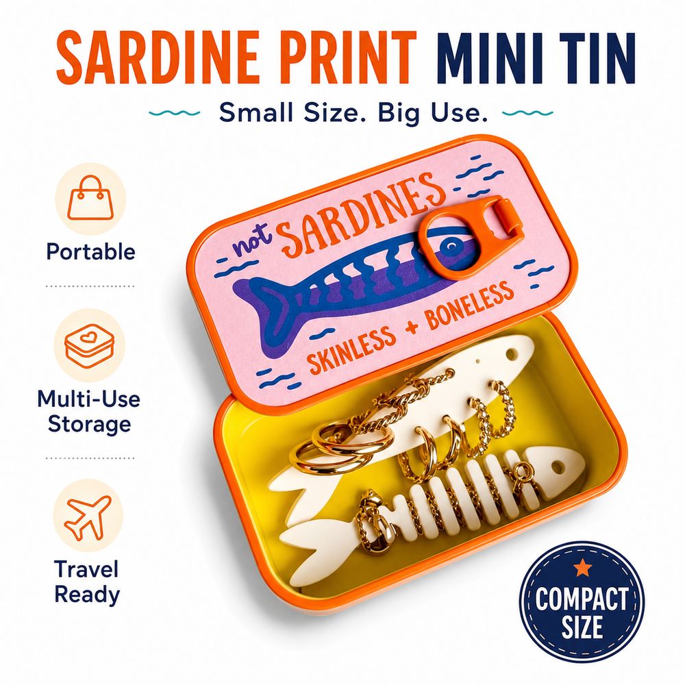 Plastic Sardine Jewelry Box 3D - 3D Printing Earrings review and price