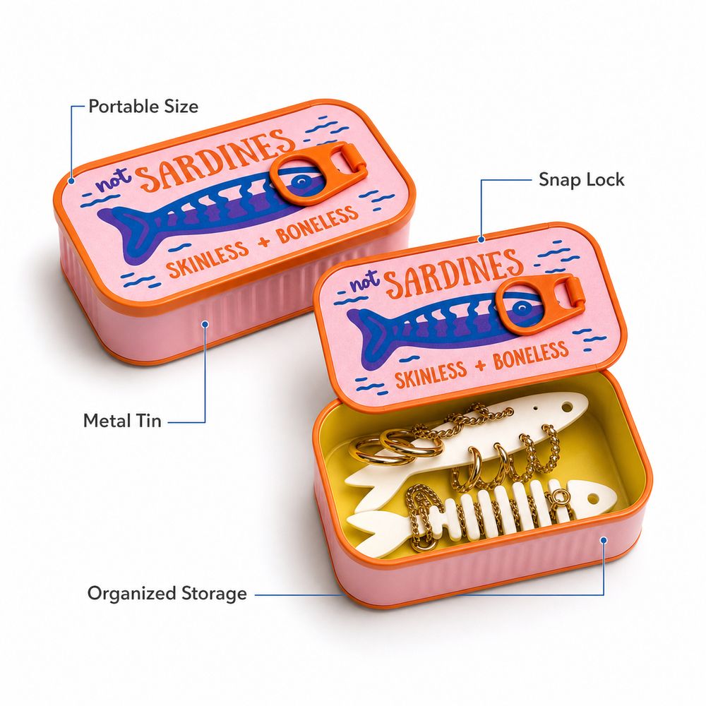 Plastic Sardine Jewelry Box 3D - 3D Printing Earrings review and price